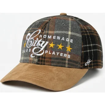 Homenage Curved Brim Plaid Players Sport The Ball Multicolor Snapback Cap