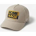homenage-curved-brim-decker-workwear-the-retro-beige-snapback-cap