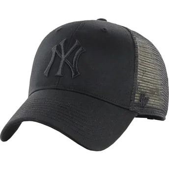 Gorra trucker negra con logo negro de New York Yankees MLB MVP Branson de 47 Brand