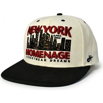Homenage Flat Brim NYSKY Skylines The Snap Beige and Black Snapback Cap