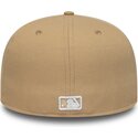 casquette-plate-marron-claire-ajustee-59fifty-league-essential-new-york-yankees-mlb-new-era