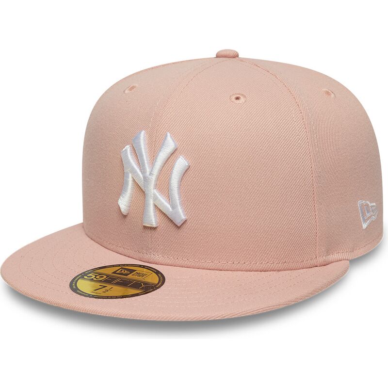 casquette-plate-rose-ajustee-59fifty-league-essential-new-york-yankees-mlb-new-era