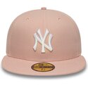 new-era-flat-brim-59fifty-league-essential-new-york-yankees-mlb-pink-fitted-cap