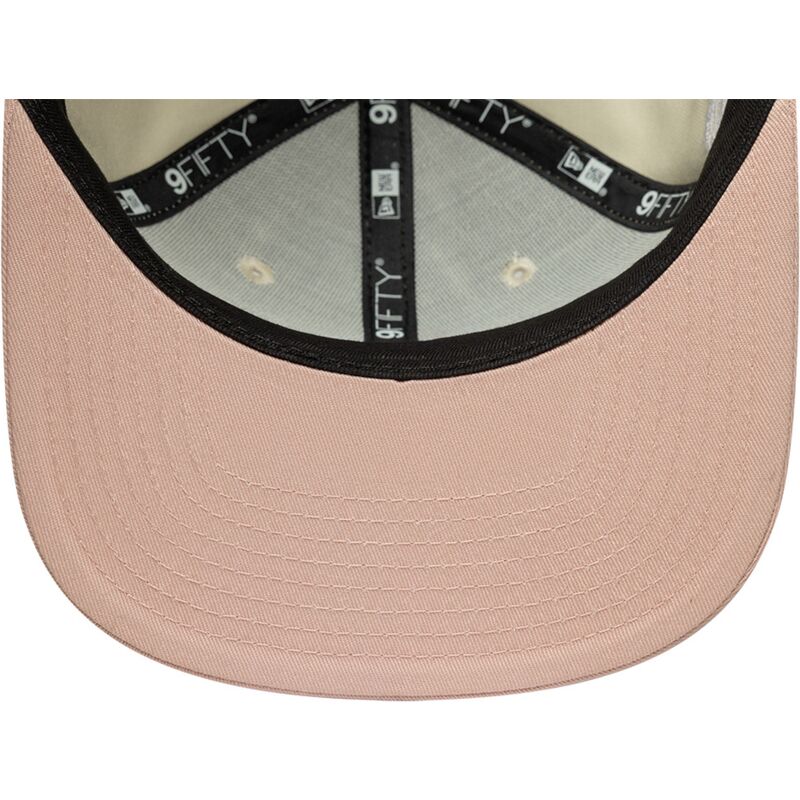 casquette-plate-beige-snapback-avec-logo-rose-9fifty-original-fit-world-series-patch-los-angeles-dodgers-mlb-new-era