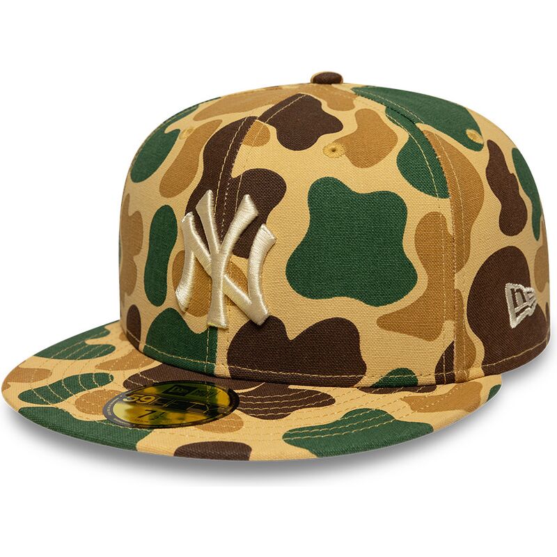 casquette-plate-camouflage-ajustee-avec-logo-beige-59fifty-camo-new-york-yankees-mlb-new-era