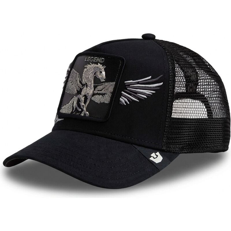 casquette-trucker-noire-pegaso-wings-legend-the-farm-goorin-bros