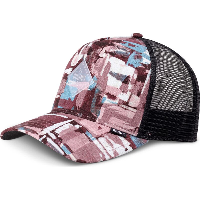 djinns-hft-patternabstract-red-and-blue-trucker-hat