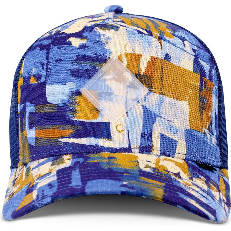 casquette-trucker-bleue-et-marron-hft-patternabstract-djinns