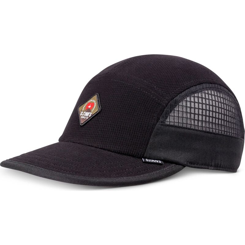 djinns-flat-brim-soft-waffle-mountain-black-adjustable-cap