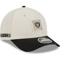 casquette-courbee-beige-et-noire-snapback-9forty-m-crown-training-pack-2026-las-vegas-raiders-nfl-new-era