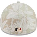 casquette-courbee-beige-ajustee-59forty-a-frame-leafy-palm-boston-red-sox-mlb-new-era