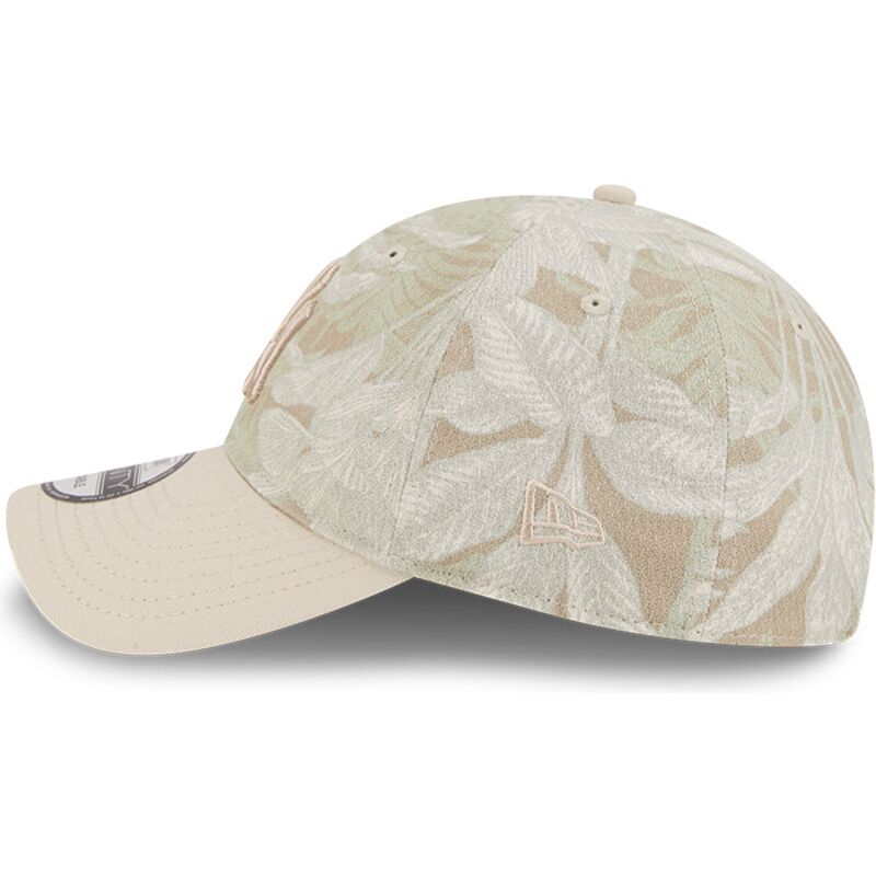 casquette-courbee-beige-ajustable-9twenty-leafy-palm-new-york-yankees-mlb-new-era
