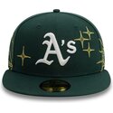 casquette-plate-verte-ajustee-59fifty-zodiac-oakland-athletics-mlb-new-era