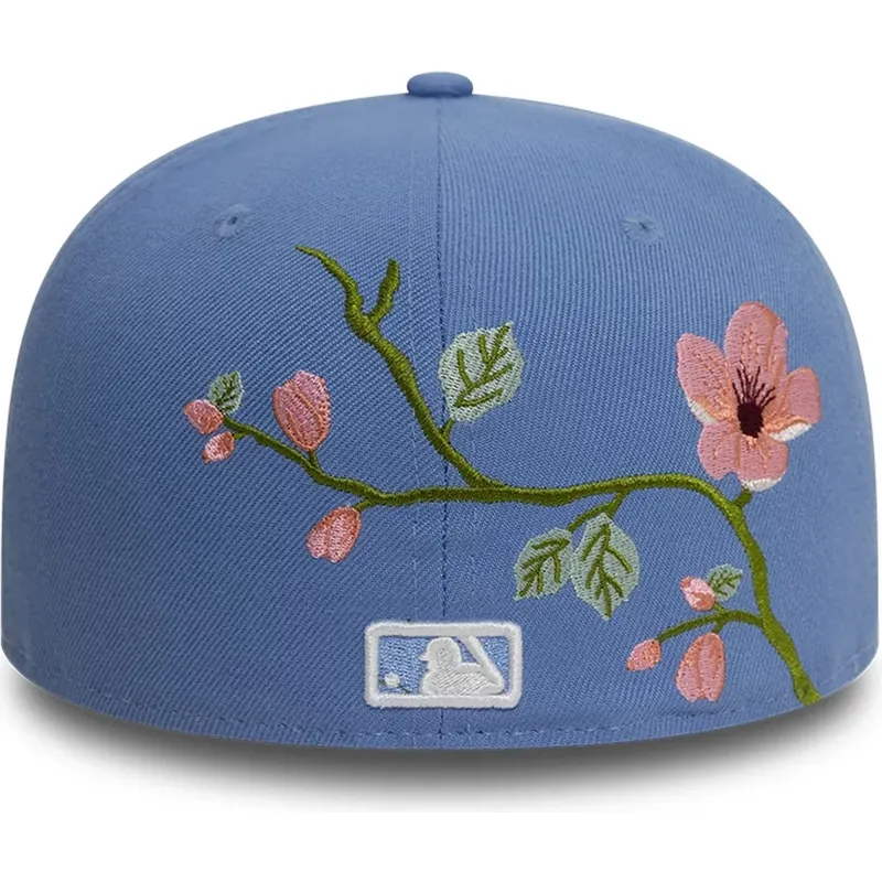 casquette-plate-bleue-ajustee-59fifty-floral-los-angeles-dodgers-mlb-new-era