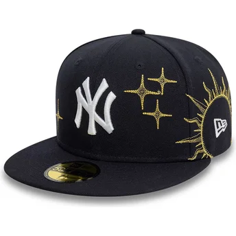 Casquette plate bleue marine ajustée 59FIFTY Zodiac New York Yankees MLB New Era