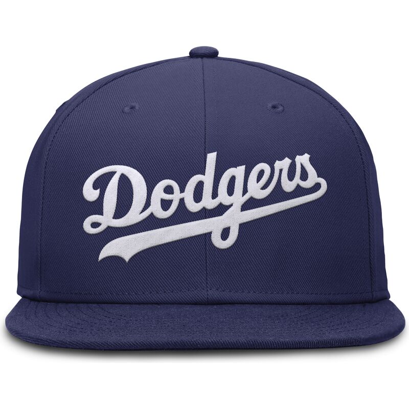 casquette-plate-bleue-ajustee-dri-fit-true-structured-round-bill-los-angeles-dodgers-mlb-nike