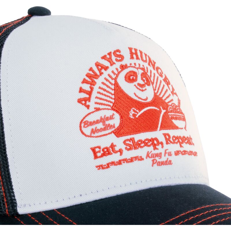 casquette-trucker-blanche-et-noire-po-always-hungry-kfp-takb-kung-fu-panda-capslab