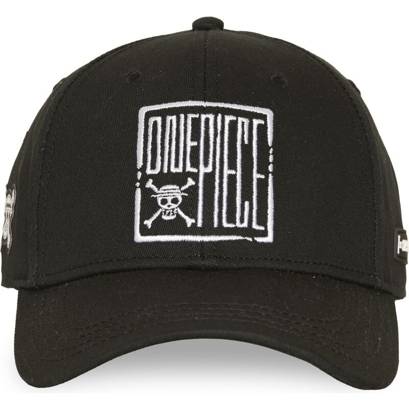 casquette-courbee-noire-snapback-op7-embb-one-piece-capslab casquette-courbee-noire-snapback-op7-embb-one-piece-capslab