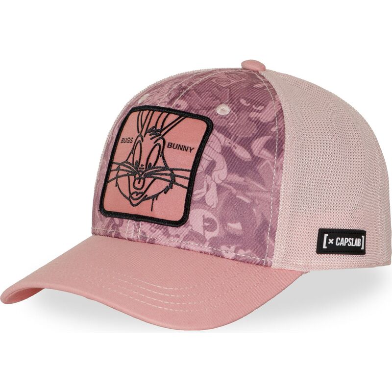capslab-bugs-bunny-loo13-pcbbunb-looney-tunes-pink-trucker-hat capslab-bugs-bunny-loo13-pcbbunb-looney-tunes-pink-trucker-hat