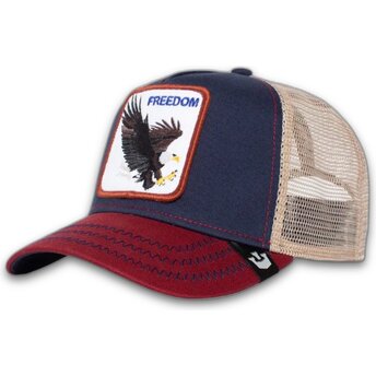 Casquette trucker bleue marine et rouge aigle The Freedom Eagle The Farm Goorin Bros.