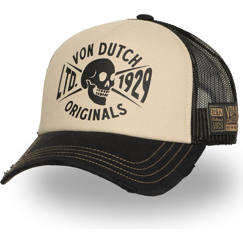 casquette-trucker-beige-et-noire-crew28-von-dutch