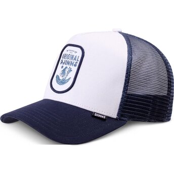 Djinns Original HFT White and Navy Blue Trucker Hat
