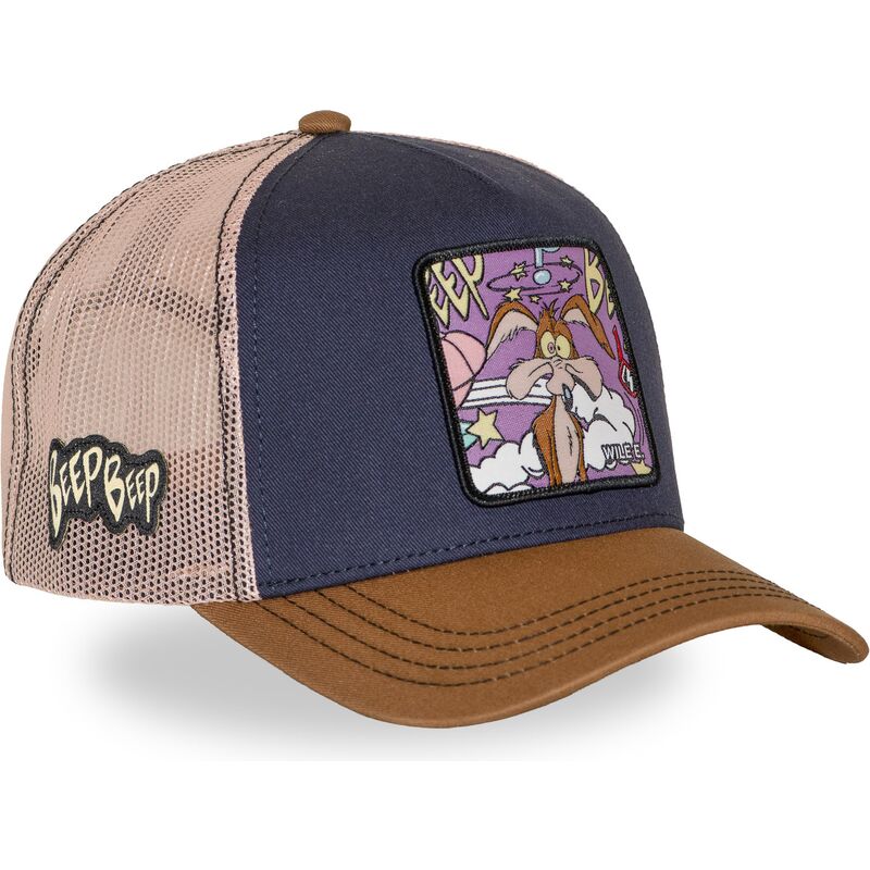 casquette-trucker-bleue-marine-et-marron-coyote-loo13-wilb-looney-tunes-capslab
