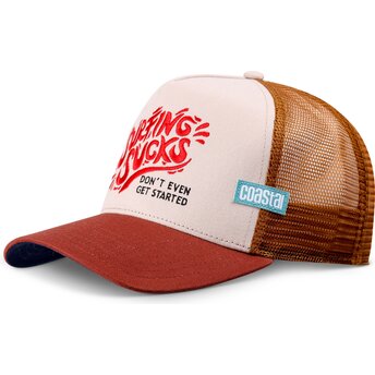 Coastal Surfing Sucks Brown Trucker Hat