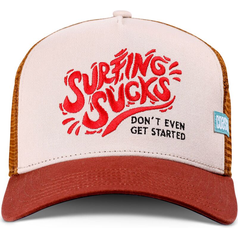 coastal-surfing-sucks-brown-trucker-hat