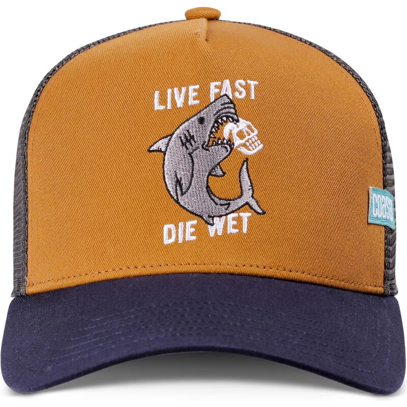 coastal-shark-die-wet-hft-brown-and-navy-blue-trucker-hat coastal-shark-die-wet-hft-brown-and-navy-blue-trucker-hat