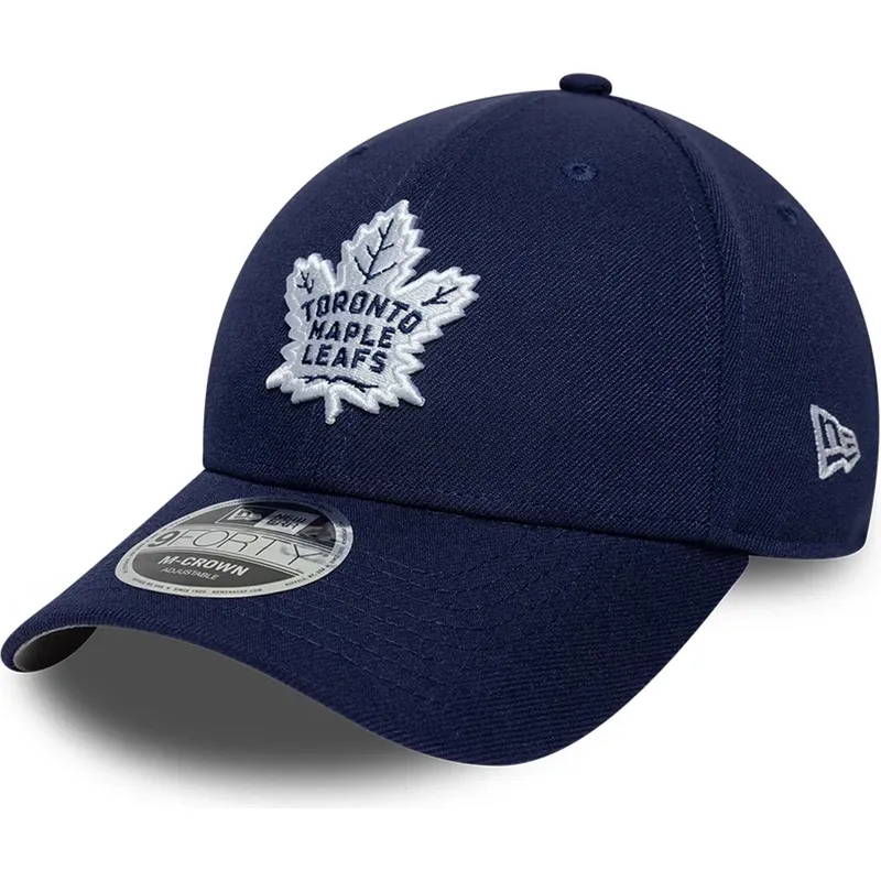 casquette-courbee-bleue-marine-snapback-9forty-m-crown-team-toronto-maple-leafs-nhl-new-era