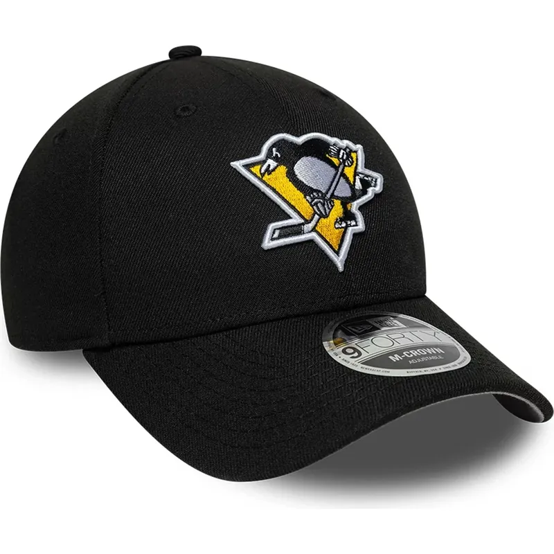 casquette-courbee-noire-snapback-9forty-m-crown-team-pittsburgh-penguins-nhl-new-era