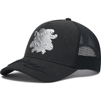 Ed Hardy Love Kills Slowly Washed Black Trucker Hat