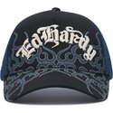 casquette-trucker-noire-flaming-ed-hardy
