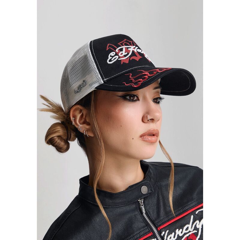 ed-hardy-1971-black-beige-and-red-trucker-hat ed-hardy-1971-black-beige-and-red-trucker-hat