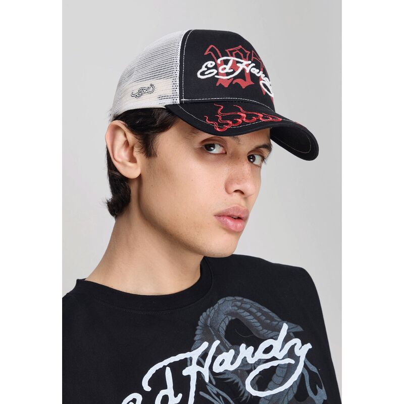 ed-hardy-1971-black-beige-and-red-trucker-hat ed-hardy-1971-black-beige-and-red-trucker-hat