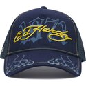casquette-trucker-bleue-marine-et-jaune-1971-ed-hardy