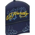 casquette-trucker-bleue-marine-et-jaune-1971-ed-hardy