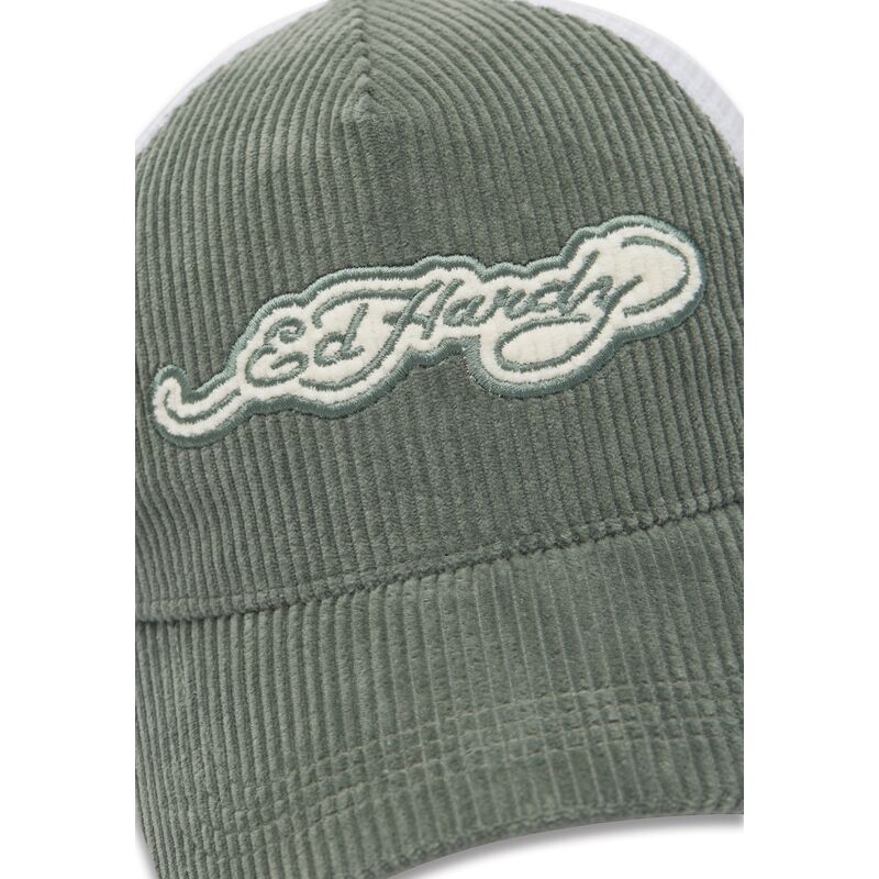 casquette-trucker-verte-et-blanche-embroidery-applique-cord-ed-hardy casquette-trucker-verte-et-blanche-embroidery-applique-cord-ed-hardy