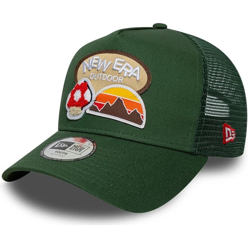 new-era-youth-a-frame-outdoor-green-trucker-hat new-era-youth-a-frame-outdoor-green-trucker-hat