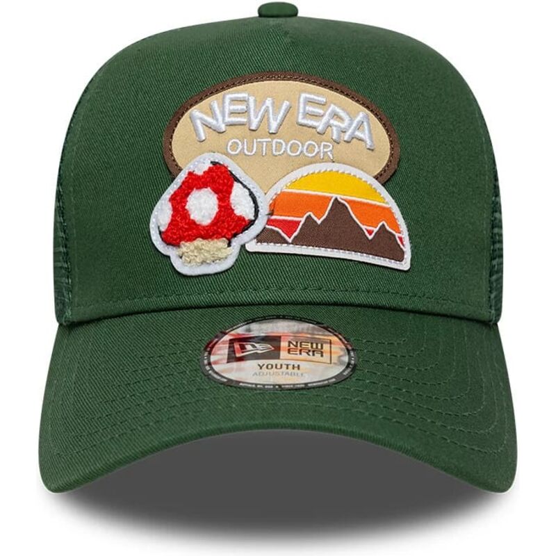 new-era-youth-a-frame-outdoor-green-trucker-hat new-era-youth-a-frame-outdoor-green-trucker-hat
