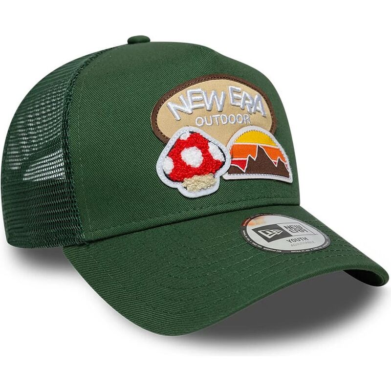 new-era-youth-a-frame-outdoor-green-trucker-hat new-era-youth-a-frame-outdoor-green-trucker-hat
