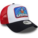 casquette-trucker-multicolore-pour-enfant-a-frame-patch-superman-dc-comics-new-era