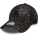 new-era-curved-brim-women-black-logo-9forty-leopard-cosy-los-angeles-dodgers-mlb-leopard-adjustable-cap