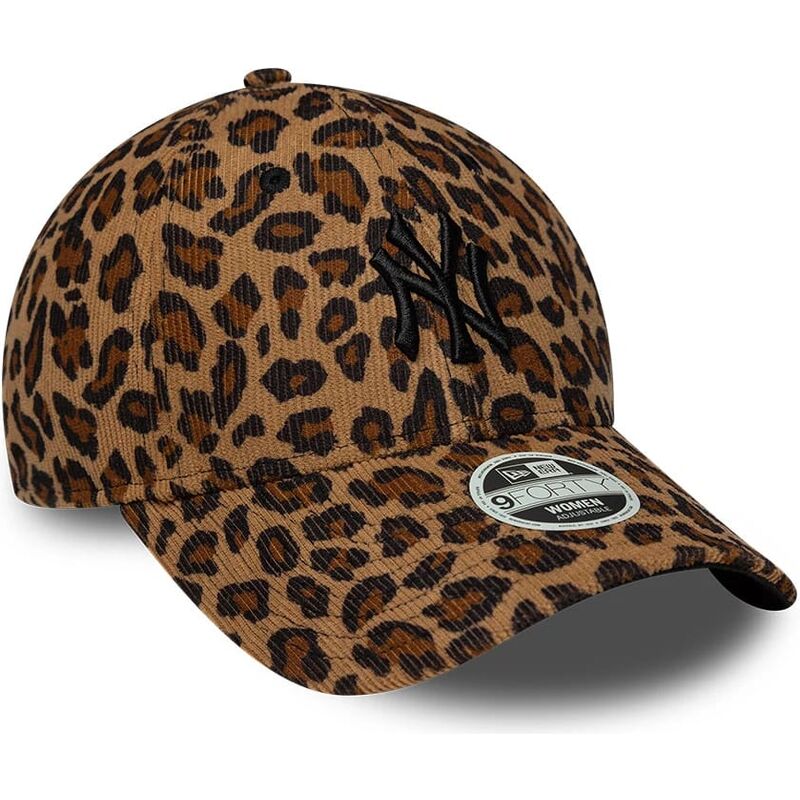 casquette-courbee-leopard-ajustable-pour-femme-avec-logo-noir-9forty-lionpard-cord-new-york-yankees-mlb-new-era