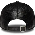 new-era-curved-brim-women-black-logo-9forty-pu-pattern-new-york-yankees-mlb-black-adjustable-cap