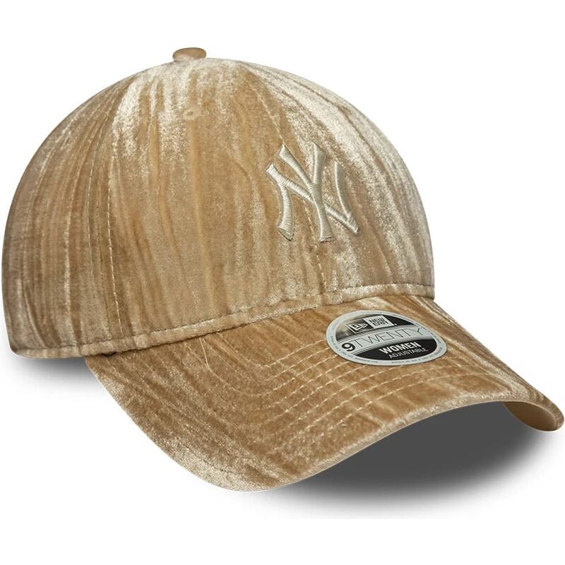 casquette-courbee-beige-ajustable-pour-femme-avec-logo-beige-9twenty-velour-new-york-yankees-mlb-new-era casquette-courbee-beige-ajustable-pour-femme-avec-logo-beige-9twenty-velour-new-york-yankees-mlb-new-era