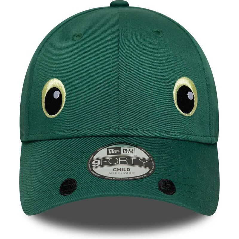 new-era-curved-brim-youth-9forty-dino-face-green-snapback-cap