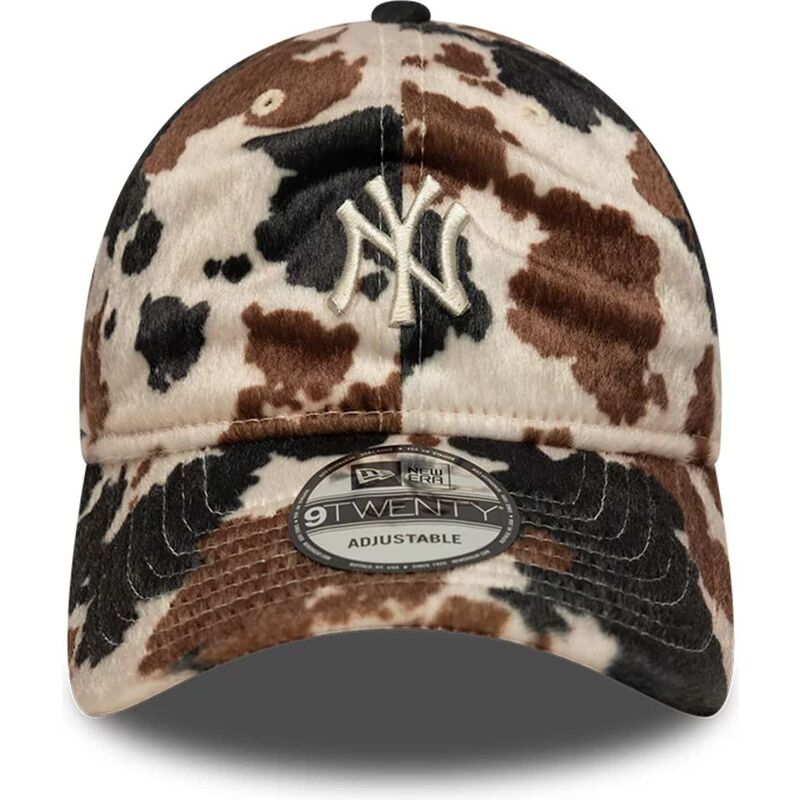 new-era-curved-brim-9twenty-animal-print-new-york-yankees-mlb-brown-adjustable-cap