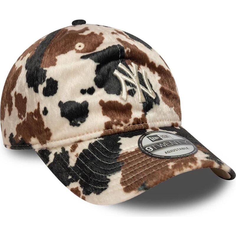 casquette-courbee-marron-ajustable-9twenty-animal-print-new-york-yankees-mlb-new-era